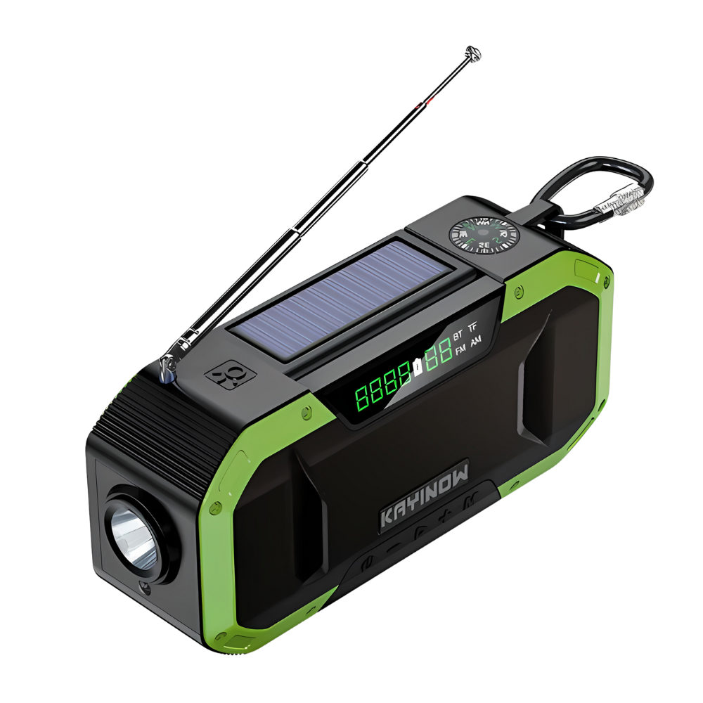 Solar-Notfallradio mit Handkurbel und Powerbank -    Zorenza