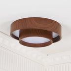 Holz-Deckenleuchte mit integrierter LED – Warmer Walnusston -    Zorenza
