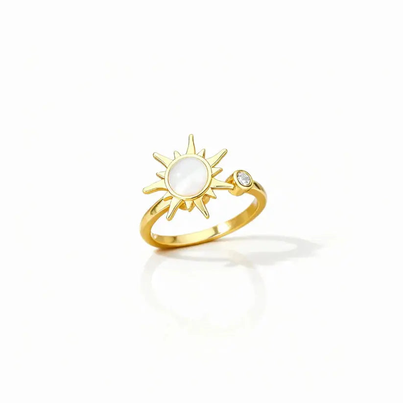 Verstellbarer Fidget-Ring – Drehband, polierter Edelstahl Zorenza