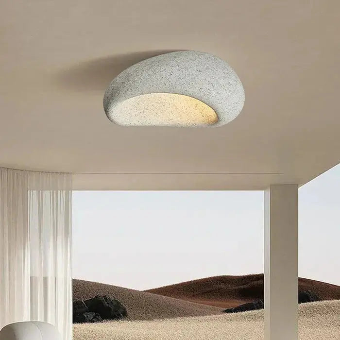 Wabi Sabi Deckenlampe – Sanftes Warmlichts im Naturstein-Look Zorenza