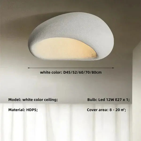 Wabi Sabi Deckenlampe – Sanftes Warmlichts im Naturstein-Look Zorenza