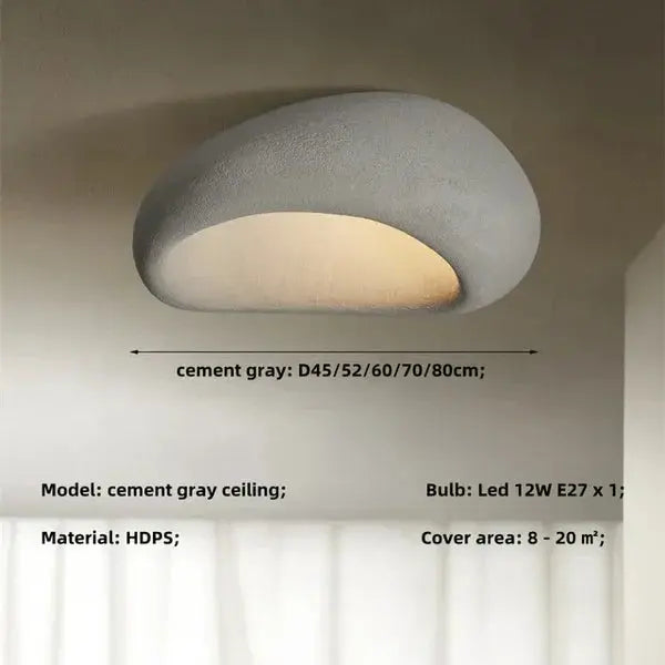 Wabi Sabi Deckenlampe – Sanftes Warmlichts im Naturstein-Look Zorenza