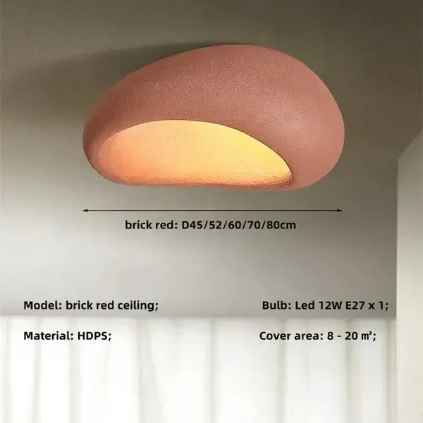 Wabi Sabi Deckenlampe – Sanftes Warmlichts im Naturstein-Look Zorenza