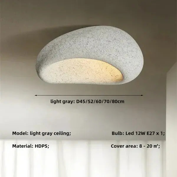 Wabi Sabi Deckenlampe – Sanftes Warmlichts im Naturstein-Look Zorenza