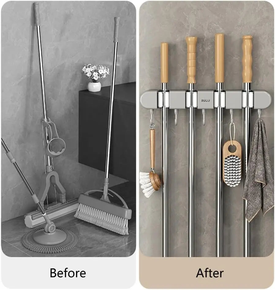 Wandhalterung für Besen, Mopps & Werkzeuge Zorenza