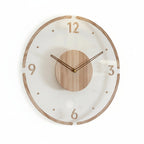 Wanduhr aus Holz mit lautlosem Quarzwerk – Ø 35 cm -    Zorenza