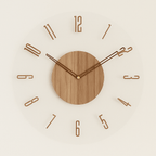 Wanduhr aus Holz mit lautlosem Quarzwerk – Ø 35 cm -    Zorenza