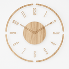 Wanduhr aus Holz mit lautlosem Quarzwerk – Ø 35 cm -    Zorenza