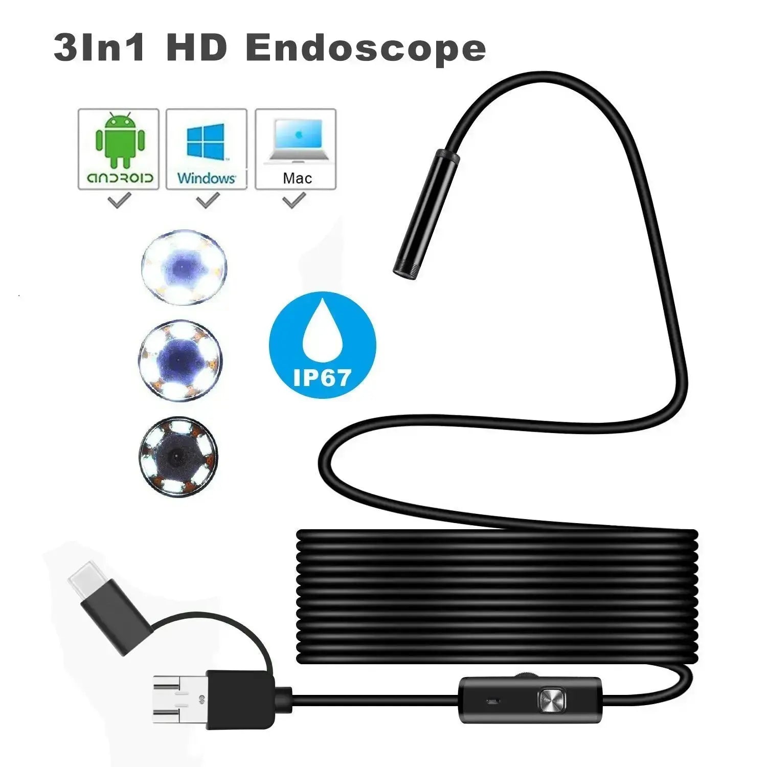 Wasserdichte Endoskopkamera mit LED und flexiblem Kabel Zorenza