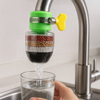 Wasserfilter Wasserhahn 5-Schicht Aktivkohle Chlor- und Kalkfilter -    Zorenza