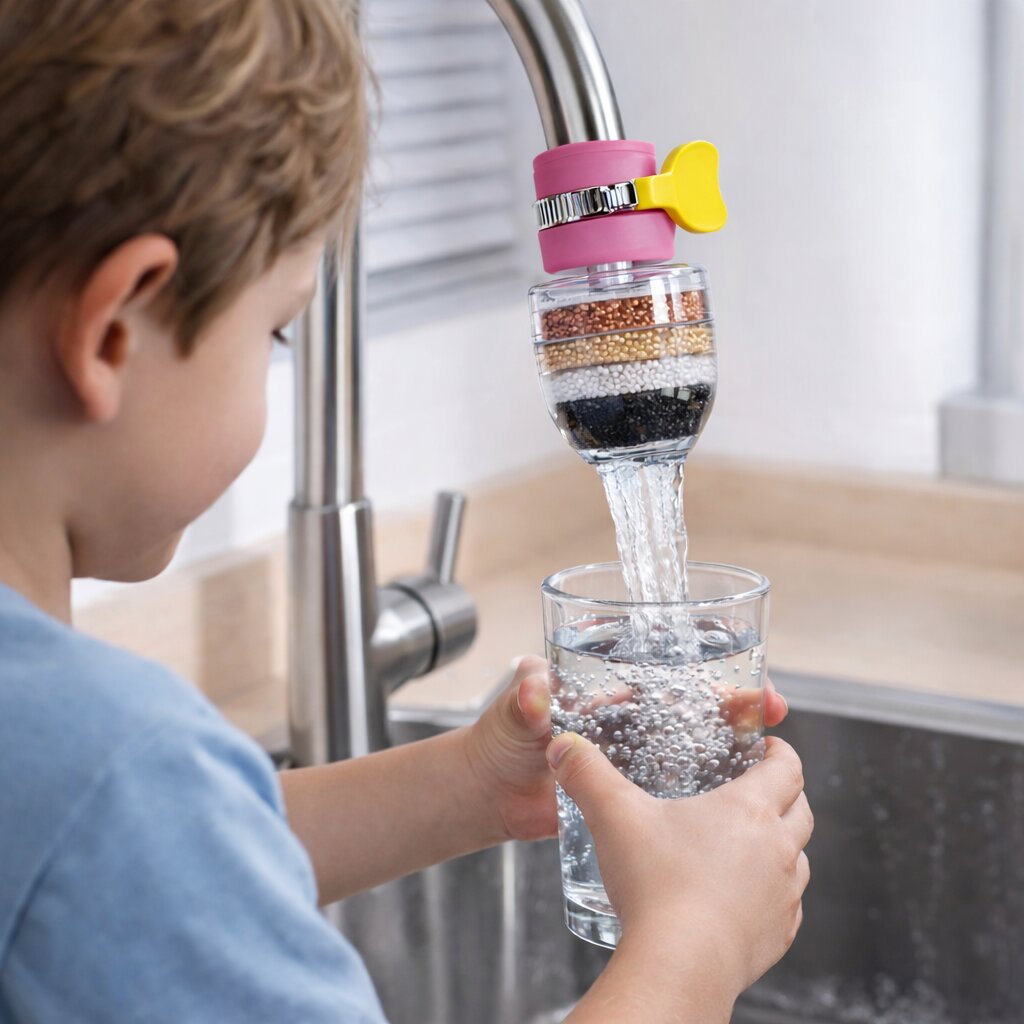 Wasserfilter für Wasserhahn – 5-Schicht Aktivkohle Filtration -    Zorenza