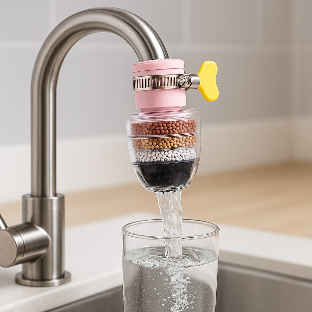 Wasserfilter für Wasserhahn – 5-Schicht Aktivkohle Filtration -    Zorenza