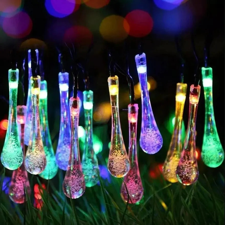 Solar-Tautropfen-Lichterkette wasserdicht für Garten -    Zorenza