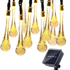 Solar-Tautropfen-Lichterkette wasserdicht für Garten -    Zorenza
