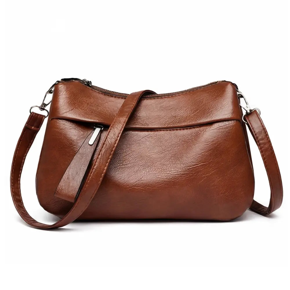Weiche Kunstleder-Crossbody-Bag – 3 Fächer Zorenza