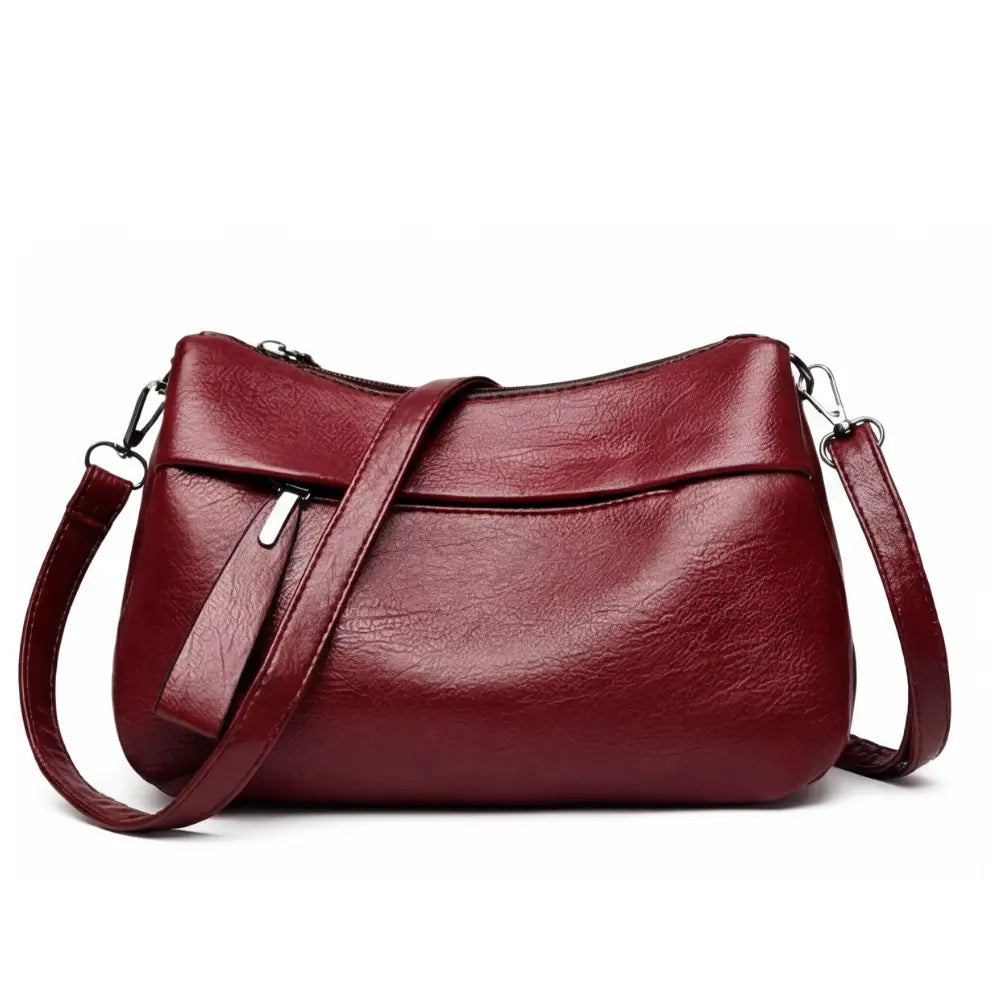 Weiche Kunstleder-Crossbody-Bag – 3 Fächer Zorenza