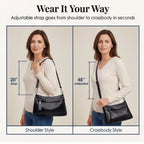 Weiche Kunstleder-Crossbody-Bag – 3 Fächer Zorenza