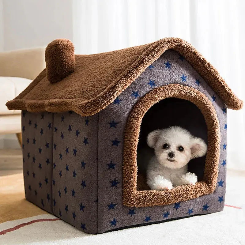 Weiches Tierhaus-Bett – Gemütliches Schlafhäuschen für Katzen & Kleinhunde Zorenza