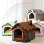 Weiches Tierhaus-Bett – Gemütliches Schlafhäuschen für Katzen & Kleinhunde Zorenza