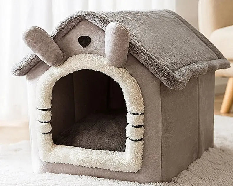 Weiches Tierhaus-Bett – Gemütliches Schlafhäuschen für Katzen & Kleinhunde Zorenza