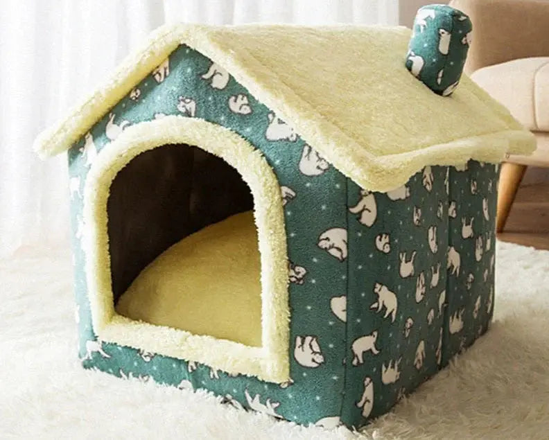 Weiches Tierhaus-Bett – Gemütliches Schlafhäuschen für Katzen & Kleinhunde Zorenza
