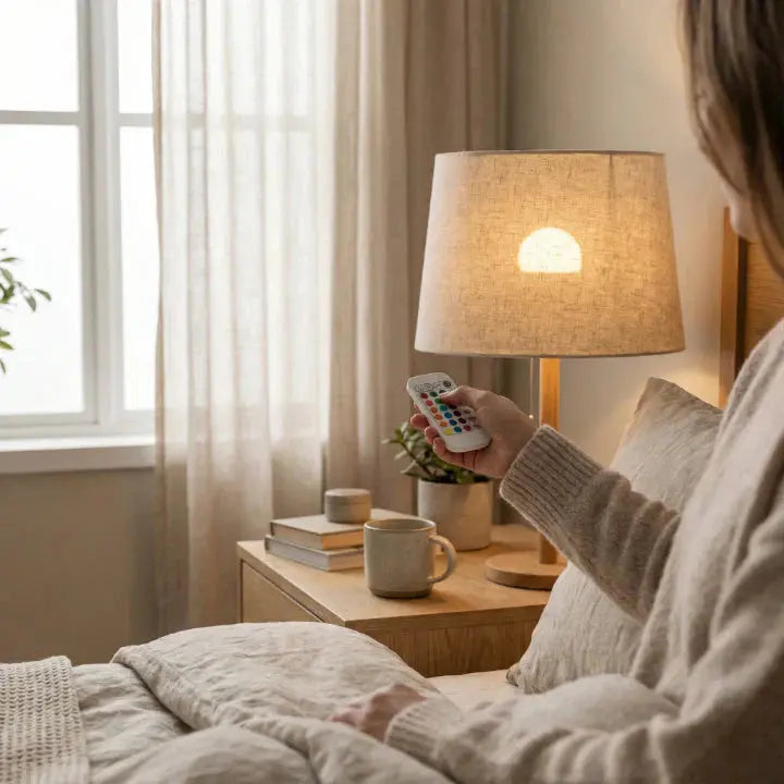Wiederaufladbare RGB-LED-Lampe E27 mit Fernbedienung – Keine Verkabelung nötig Zorenza