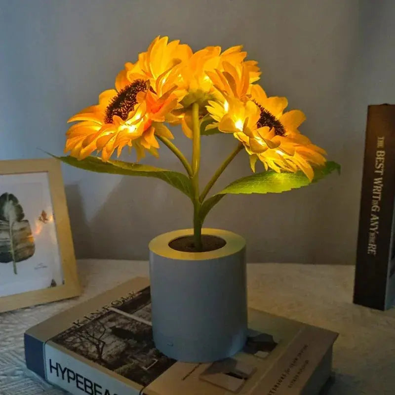 Wiederaufladbare Sonnenblumen-Nachtlampe Zorenza