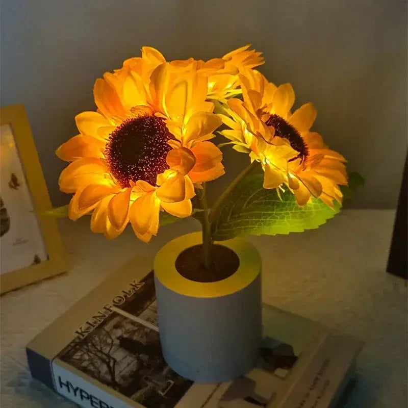 Wiederaufladbare Sonnenblumen-Nachtlampe Zorenza