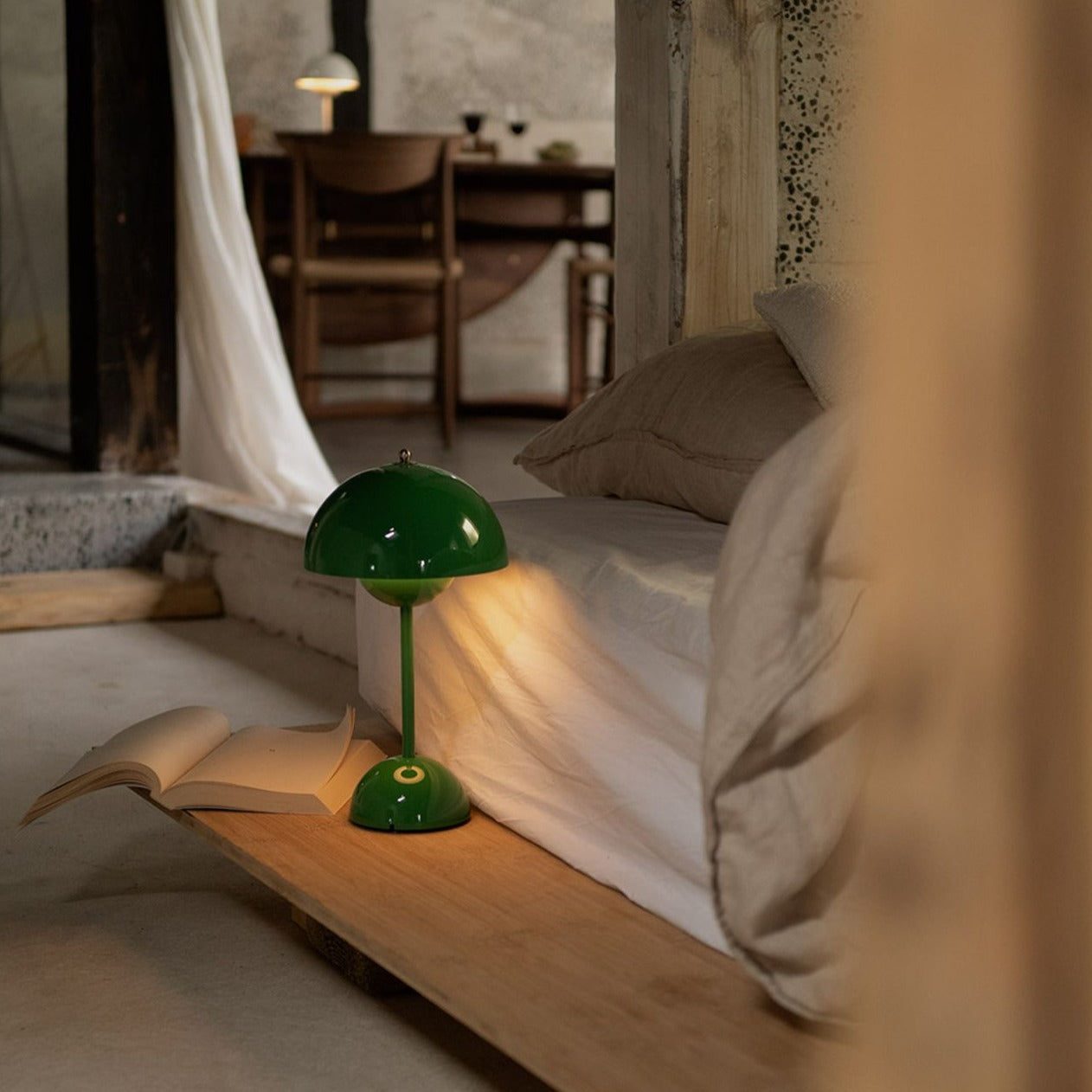 Kabellose LED-Tischlampe mit 3 Dimmstufen – Retro-Design -    Zorenza