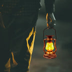 Solar-Laterne im Vintage Stil mit flackerndem LED-Licht -    Zorenza