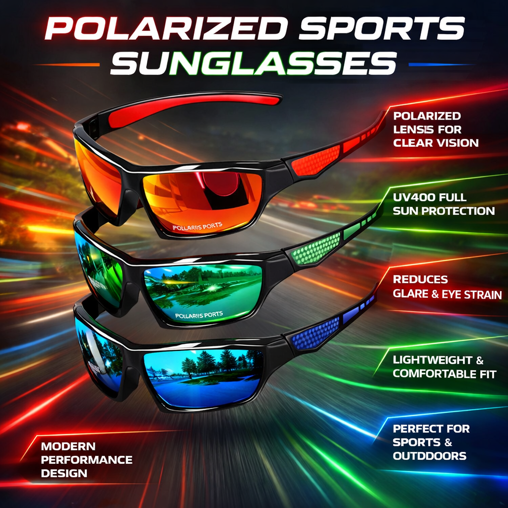 Sportsonnenbrille polarisiert mit UV400-Schutz -    Zorenza