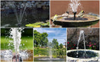 Solar-Springbrunnen mit 4 Düsen für Garten und Teich -    Zorenza
