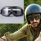 Motorradbrille Vintage-Design mit verstellbarem Gummiband -    Zorenza