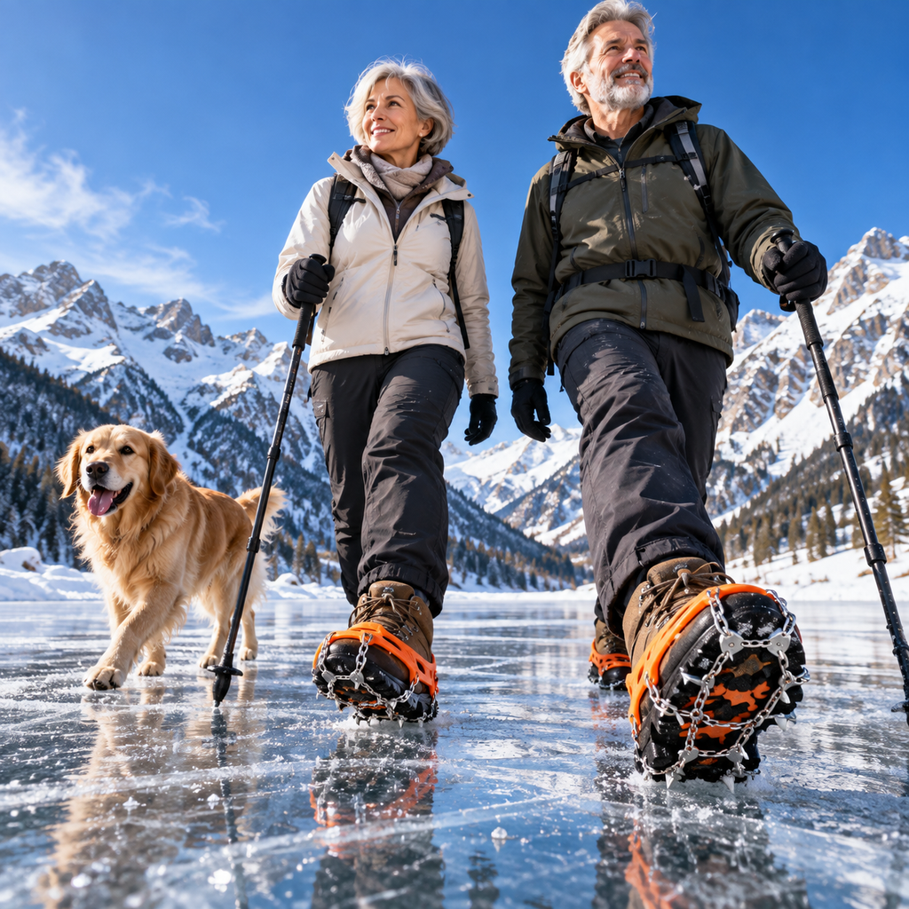 Schuhspikes Grödel Edelstahl – Universalgröße 35-48 -    Zorenza