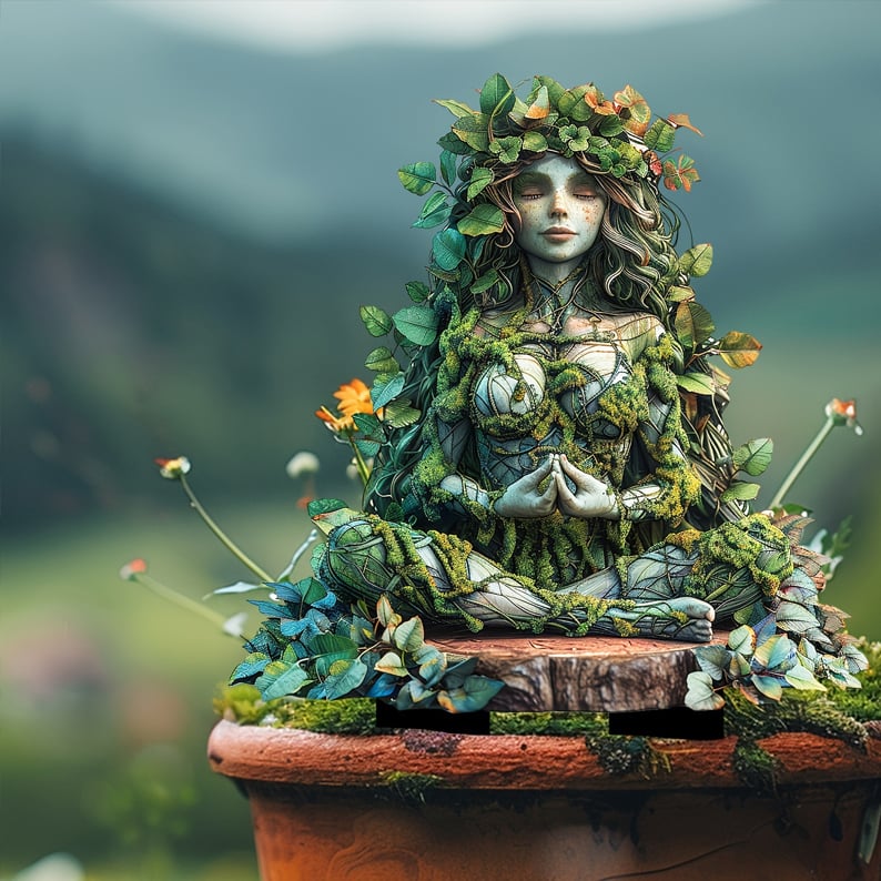 Märchen-Gartenstecker aus Acryl mit Naturmotiven Zorenza