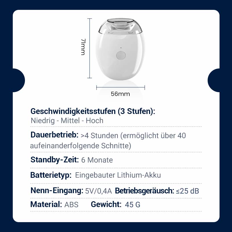 Elektrischer Nagelknipser mit Schleiffunktion -    Zorenza