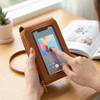 Handytasche zum Umhängen mit Touchscreen-Fach, PU-Leder, bis 6,7 Zoll -    Zorenza