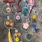 Trockenblumen-Lesezeichen-Set – 30 Stück mit Quaste Zorenza
