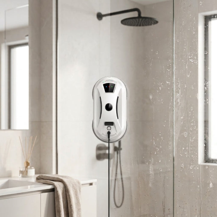 Fensterputzroboter 2800 Pa mit Notstrom-Akku, Sicherheitsseil und Fernbedienung -    Zorenza