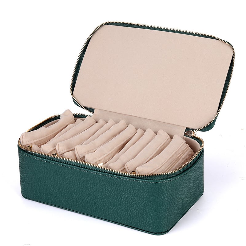 Schmuckbox mit Reißverschluss-Fächern -    Zorenza