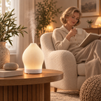 Aroma-Diffusor Glas Rosenquarz-Optik mit Nano-Nebel und Lichtstimmung -    Zorenza