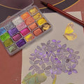 Perlglanz-Pigment-Set mit 10 Farben & Mischpalette Zorenza