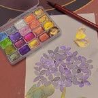 Perlglanz-Pigment-Set mit 10 Farben & Mischpalette Zorenza
