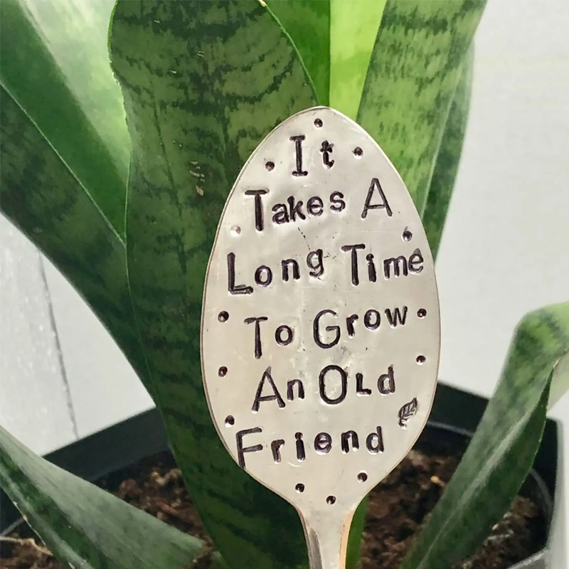 Garten-Pflanzenstecker Eisen mit Spruch -    Zorenza