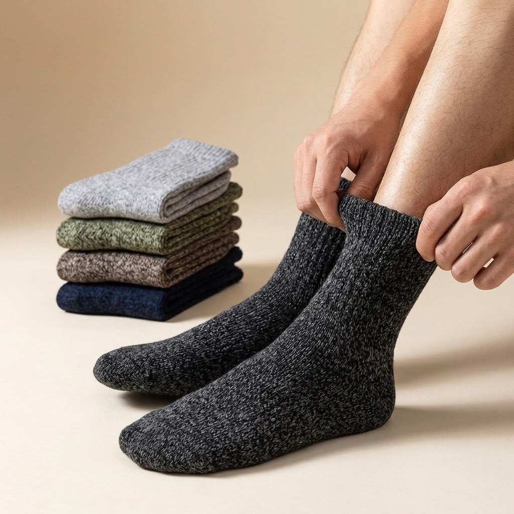 Merino-Wollsocken 5 Paar extra dick -    Zorenza