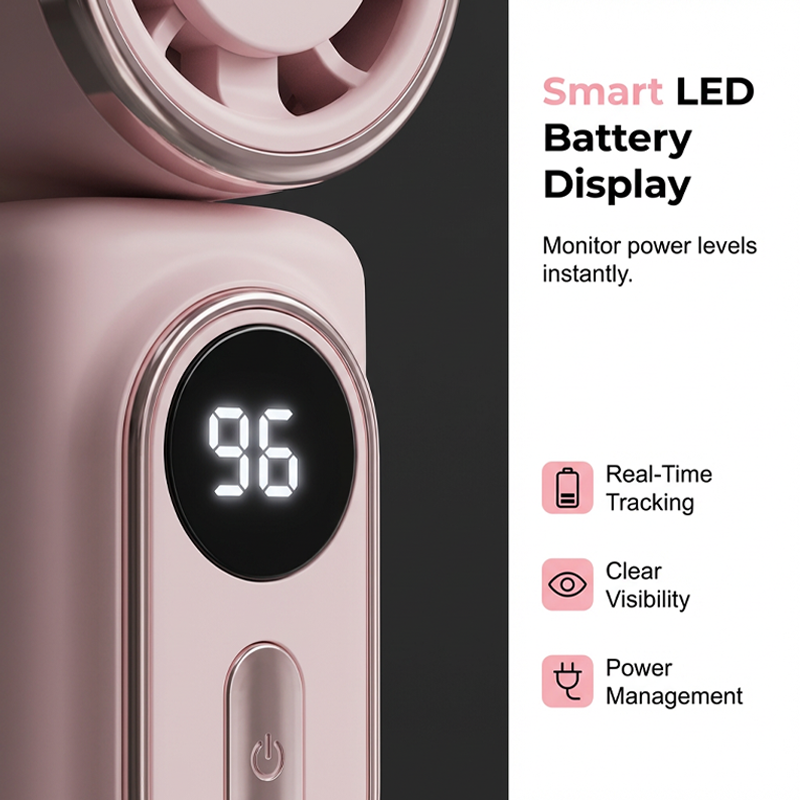 Clip-Ventilator tragbar mit LED-Display -    Zorenza
