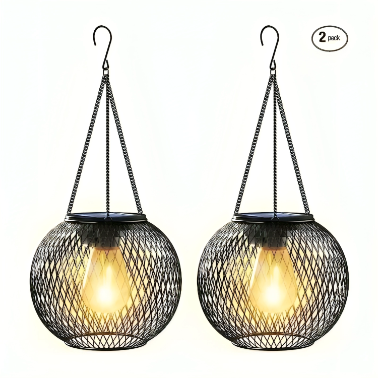 Solar-Gartenlaterne mit Metallgitter - Retro Design -    Zorenza