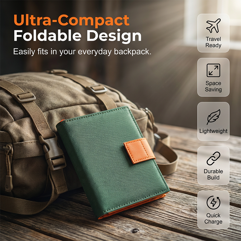 Solar Ladegerät Faltbar – Portable USB Stromversorgung für Outdoor -    Zorenza