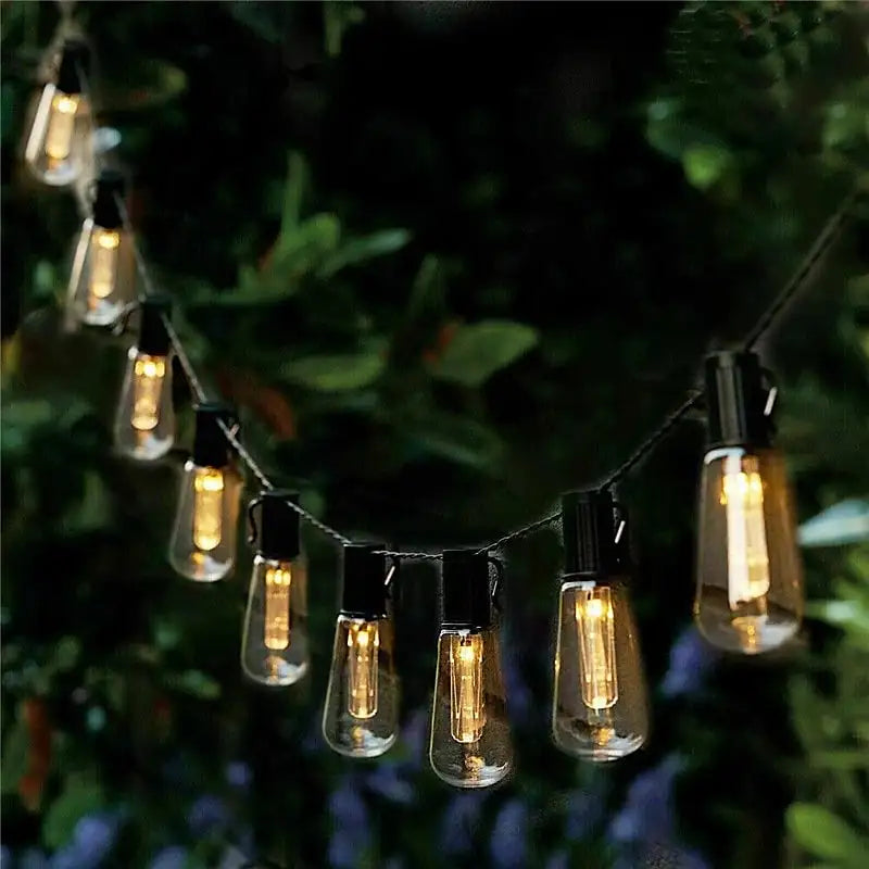 Solar-Lichterkette Edison Retro-Stil IP65 wetterfest -    Zorenza