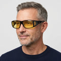 Gelbe Überbrille polarisiert für Brillenträger, mit Seitenschutz -    Zorenza